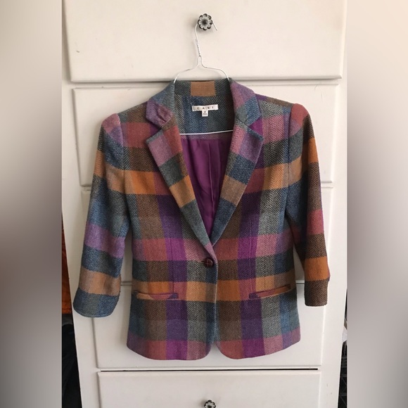 CAbi Jackets & Blazers - CAbi Happy Plaid Wool Blend Blazer Jacket | Women's 2